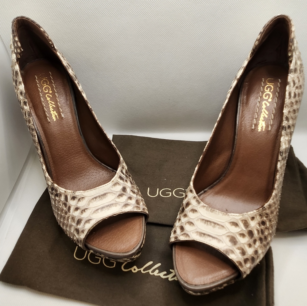 Uggs Collection Marcella python platform heel size 8